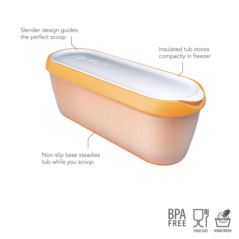 Glide-a-Scoop Ice Cream Tub, Orange