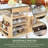 Outdoor Grill Cart With Stainless Steel Top,with Drop Leaf,rolling Kitchen Cart With Lockable Wheels-1187194055