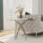 24 Inch Clear Tempered Glass End Table Set Couch Side Table With Mirrored Silver Base Set Of 4