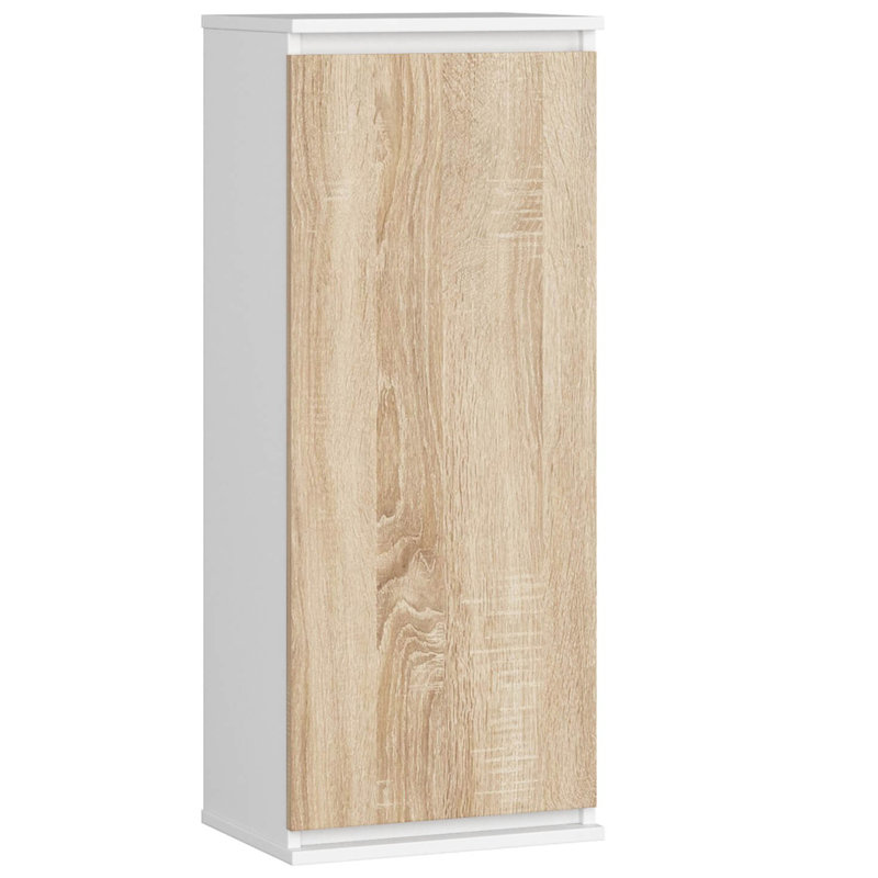 Audean 3 Piece Floating Shelf, 99cm H x 40cm W x 30cm D, White/Oak wood