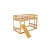 Floor Bunk Bed, Playhouse Floor Bunk Bed With Climbing Ramp, Ladder, Safety Guardrails-1528939997