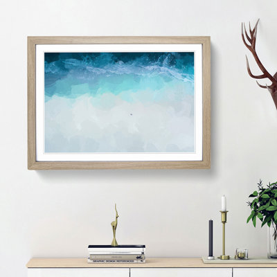 Beach in the Maldives in Abstract - Picture Frame Graphic Art Print