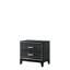 Table de chevet noire - Tiroirs de rangement spacieux avec système de glissement et décoration chatoyante pour la finition de la chambre à coucher-78726033