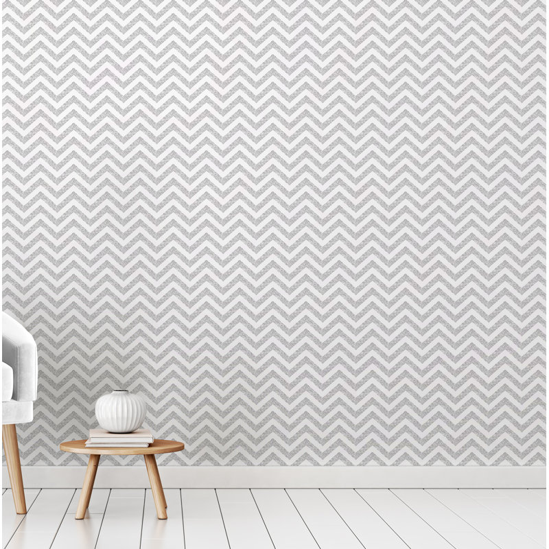 Panneau de papier peint adhésif Aphan, Gris, l 24 po x L 96 po