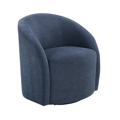 Fauteuil demi-tonneau pivotant en bois massif Boucle