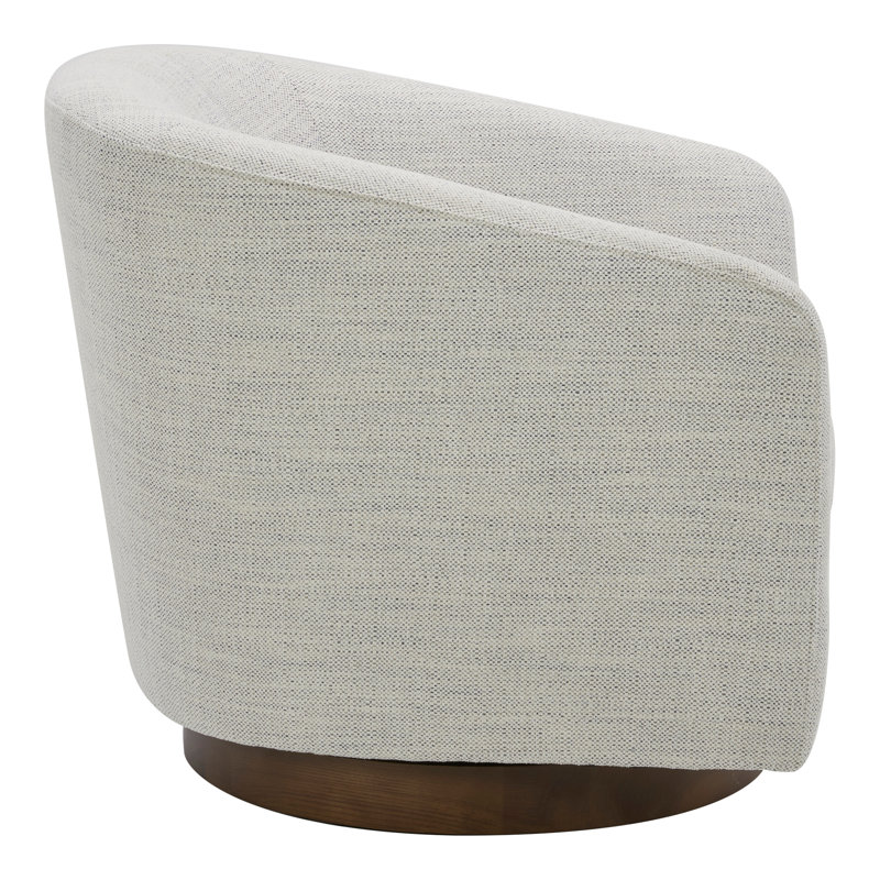 Oscy Swivel Armchair, Ivory