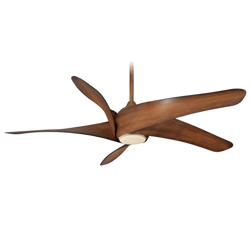 62" Artemis™ 5 - Blade Standard Ceiling Fan with Remote Control and Light Kit Included, Distressed Koa