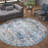 Athulya Gwendolyn Oriental Blue/Cream Area Rug-1023430863