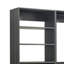 Système d'organisation modulaire Dee, 3 tringles suspendues et 6 tablettes, bois gris foncé