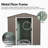 Outdoor Metal Storage Shed Gray-110646394
