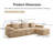 Modular 3-Seat L Shape Sectional Boneless Sofa, Cloud Sectional Couch With Deep Seat And Movable Ottoman, Corduroy Fabric-576384637
