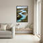«Winding Blue River Through Green Marshland and Hills», art mural sur toile-133562895