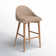 Prescott Upholstered Adjustable Height Counter Stool with Solid Wood Frame