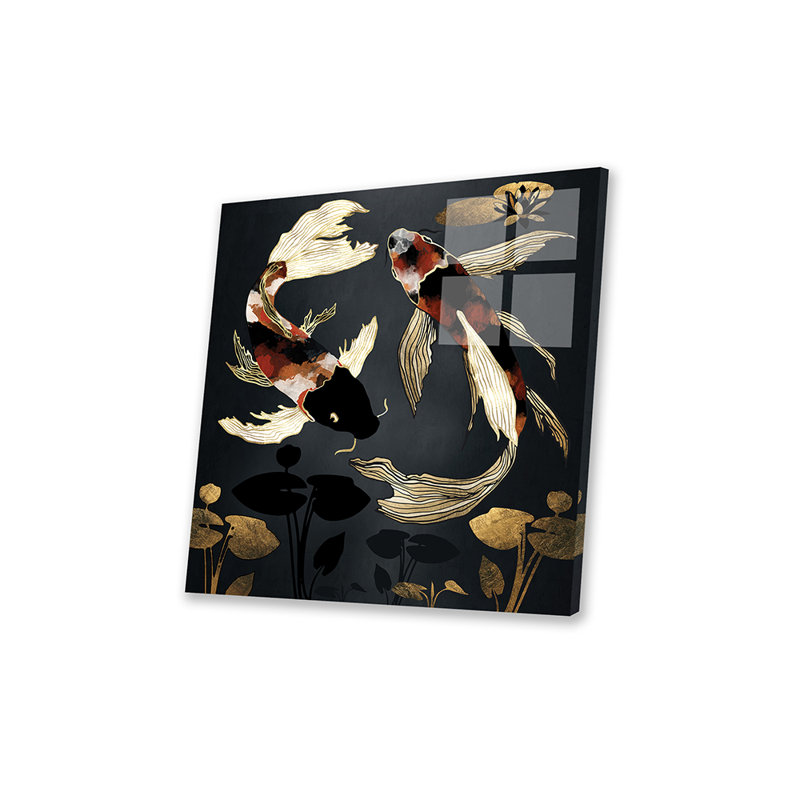 Impression métallique Koi IV sur verre acrylique