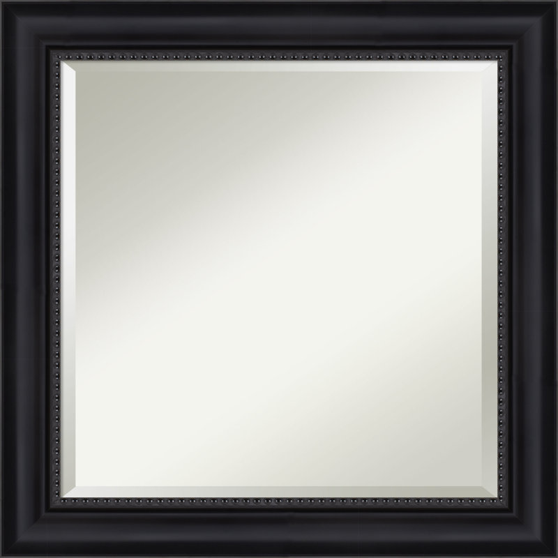 Vandeveer Mirror, Satin Black, 24.88" x 24.88"