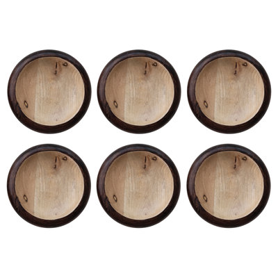 Round Mango Wood Dish Set