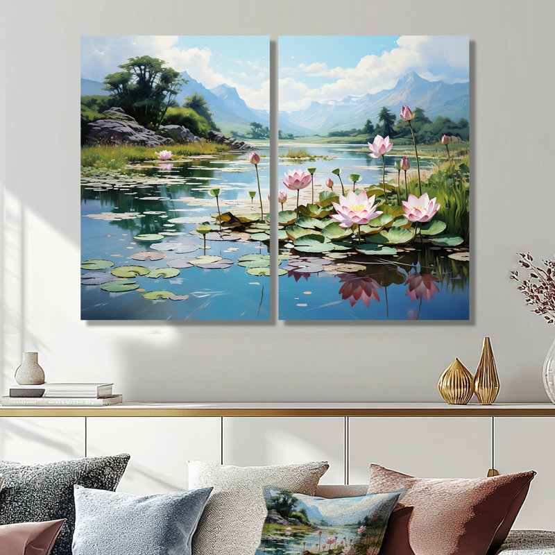 «China Art Jade Lotus II», art mural sur toile, Wrapped Canvas, Does Not Apply, 36" H x 48" W