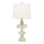 Ensemble de lampes de table Polystone Fleur De Lis Beige