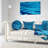 Abstract Blue Wavy Background - Abstract Printed Throw Pillow