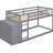 Twin Over Bunk Bed With 3 Shelves And 4 Drawers, Gray Robust Build Drawers - For Space Saving-1609128476-1609128477