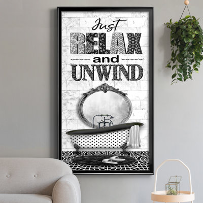 Just Relax - cadre photo, art textuel sur toile