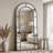 Full Length Mirror, Floor Mirror Arched Window Pane Decorative Mirror, Metal Framed Decor Farmhouse Floor Mirrors Art Pane Mirrors Wall Decor-9287895