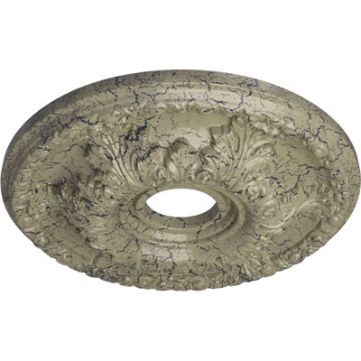 Endurathane Granada Ceiling Medallion, 18"OD x 3 1/2"ID x 2 1/2"P (Fits Canopies up to 6 5/8"), Hand-Painted Ultra Pure White Finish