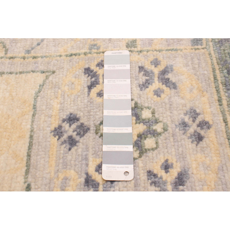 Tapis unique gris clair de 9 pi 0 po x 12 pi Hymie