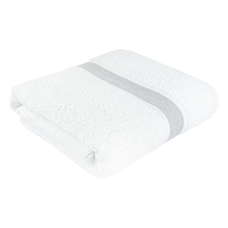 Serviette de bain 100% coton, Gris / Argent, 1