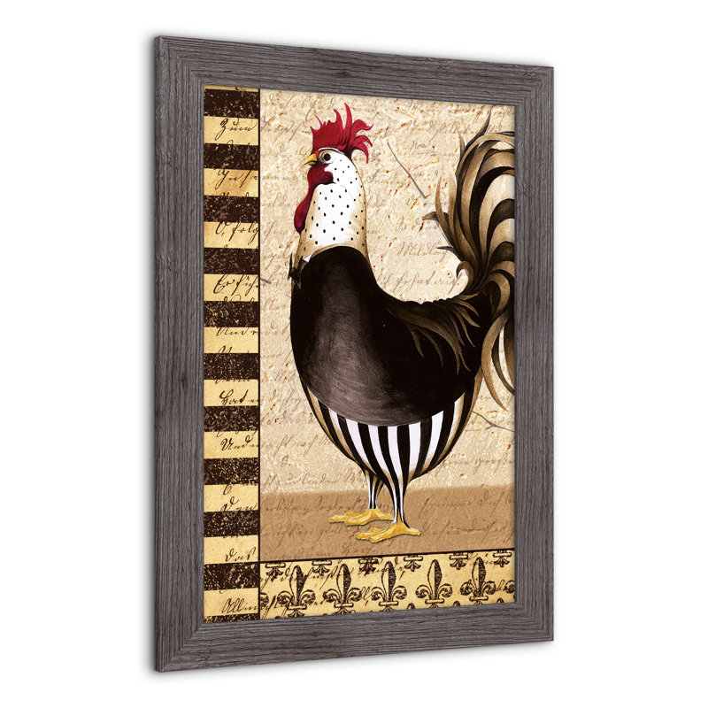 Rooster In Pants, reproduction encadrée, H 24 po x l 16 po x P 0,75 po