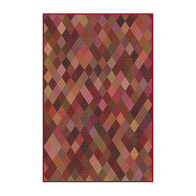 Tapis géométrique brun clair