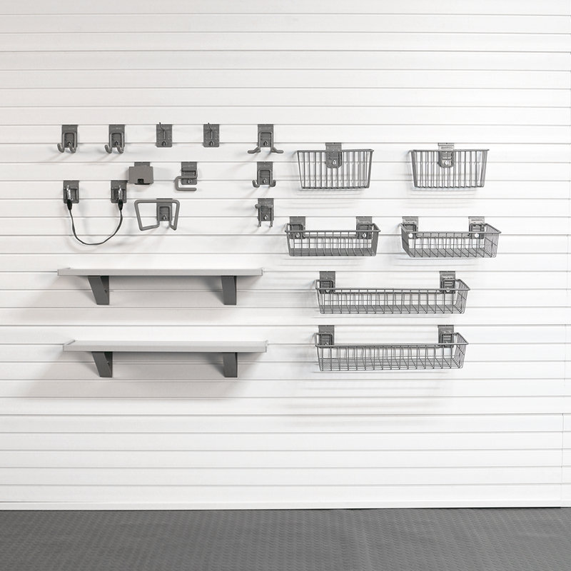 Steel Slatwall Bin Piece Set