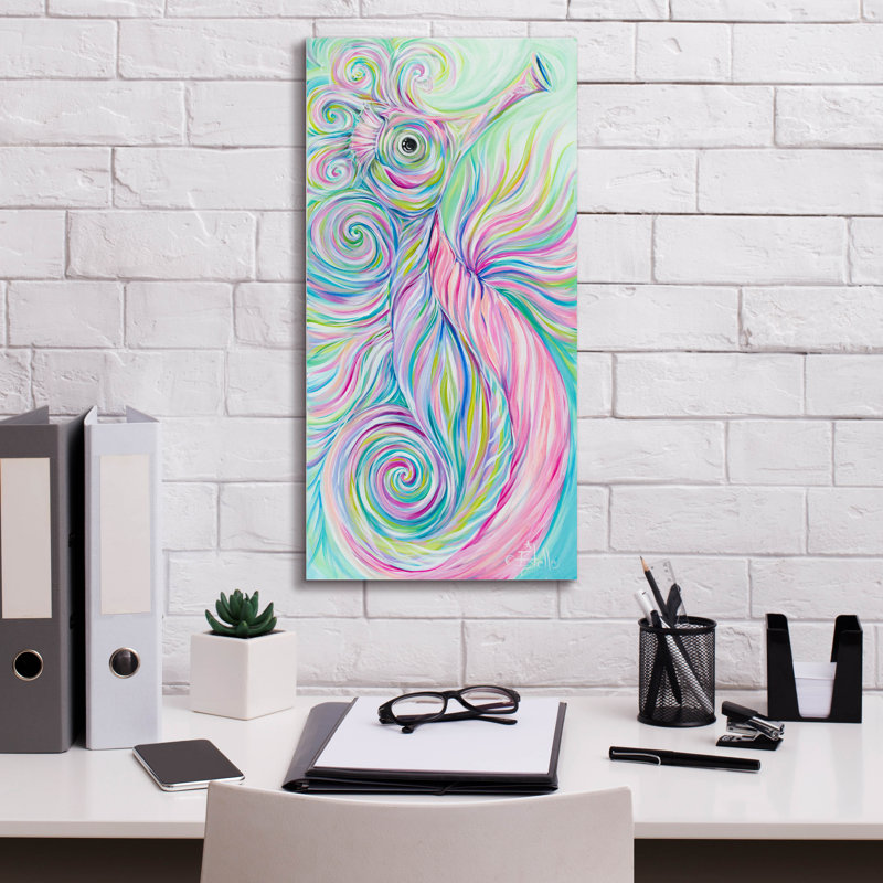 «Swirly Seahorse» par Estelle Grengs, H 24 po x l 12 po