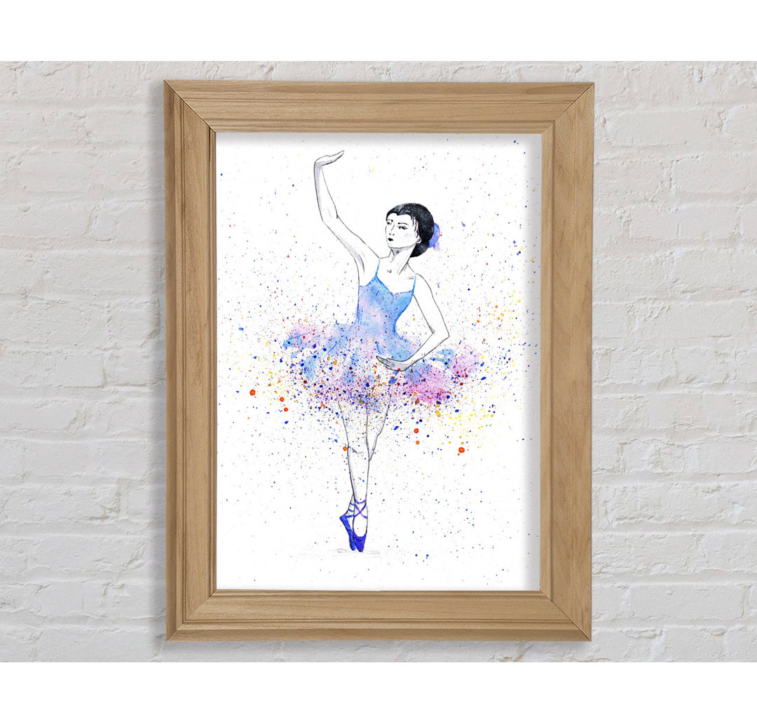 Blau Rosa Ballerina 5 - Druck