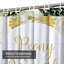 Rideau de douche Flower Gold Mint Black Floral White avec 12 crochets-526507595