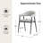 Remedios 21''W Modern Ergonomic Curved Backrest Dinning Chair With Metal Legs (Set of 2)-1622439911