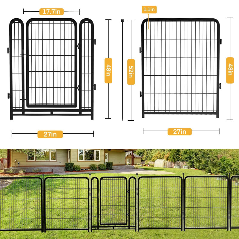 121.9cm H Panel Metal Yard Kennel