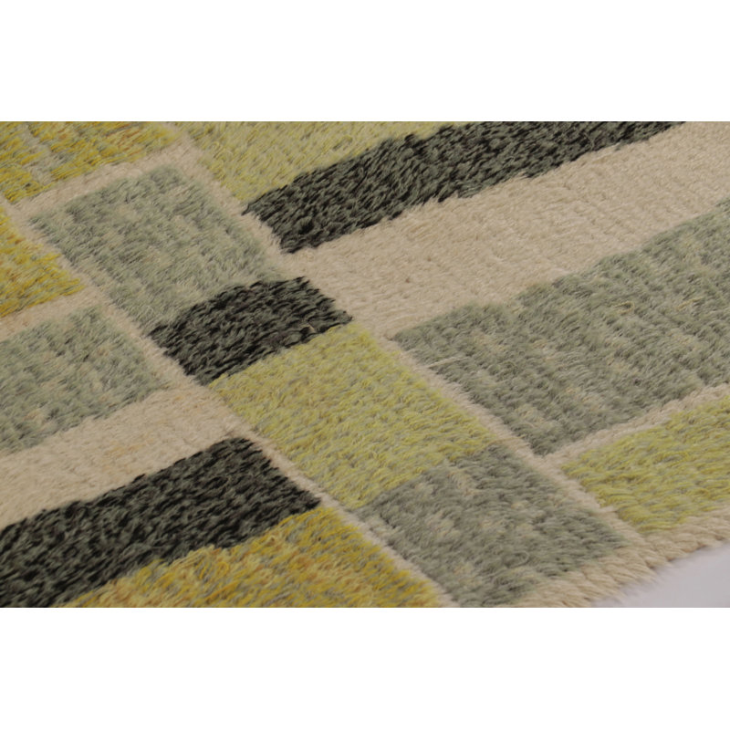 Scandinavian One-of-a-Kind 4'4x6'6 Hand Knotted Area Rug