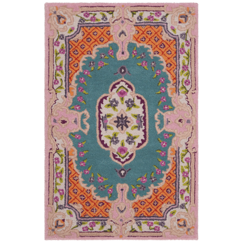 Blokzijl Hand Tufted Wool Southwestern Rug, Rectangle 5' x 8'