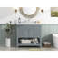 Meuble-lavabo 36 po avec lavabo supérieur, armoire de rangement moderne avec 2 portes à fermeture douce et 6 tiroirs, meuble-lavabo simple-828748622
