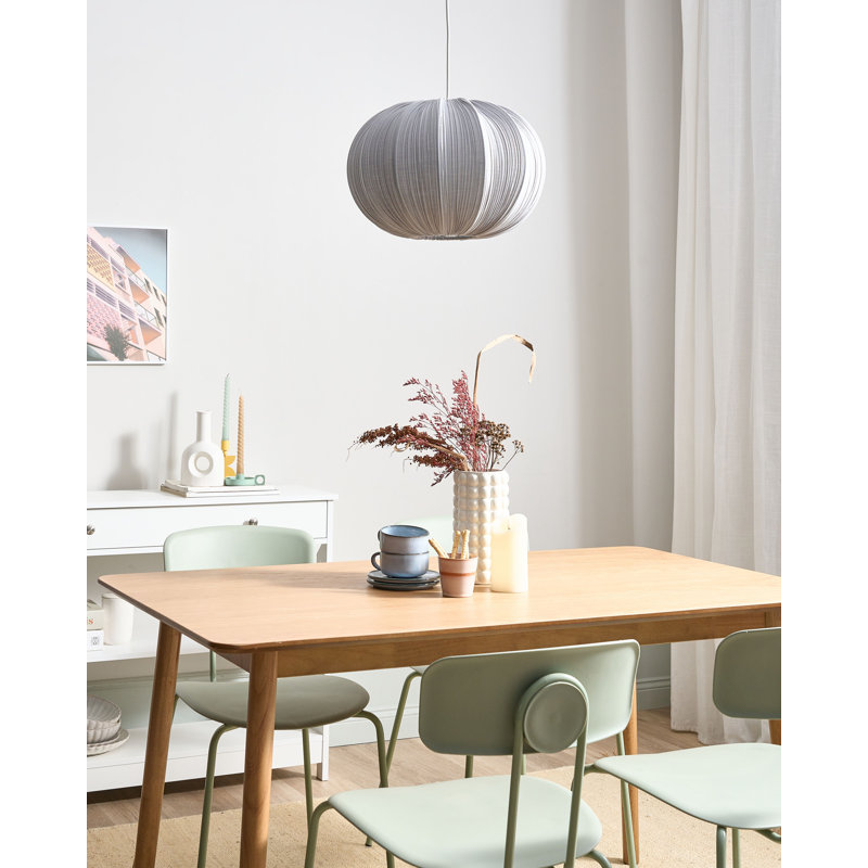 1 - Light Natural Simple Pendant, Linen, Grey