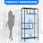 Modern Storage Shelf with 4 Compartments & Metal Legs