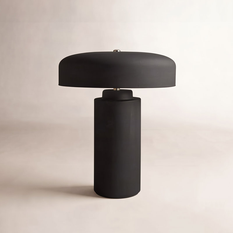 Hardacre Ceramic Table Lamp, Gloss Black/Matte White