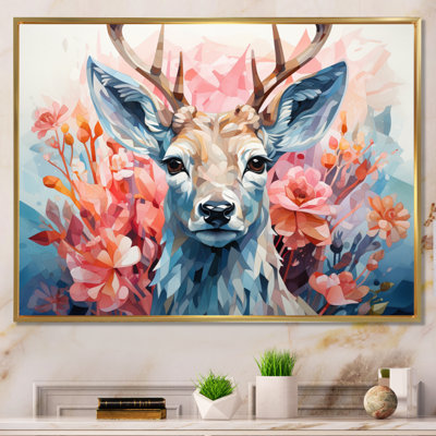 Cerf gracieux faon géométrique I - impression