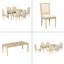 Ensemble de table de salle à manger extensible 78,1 pouces Rustic 7 pièces avec rallonge amovible de 18 pouces, 6 chaises de salle à manger rembourrées, 2 tiroirs intégrés-934043105-934043104
