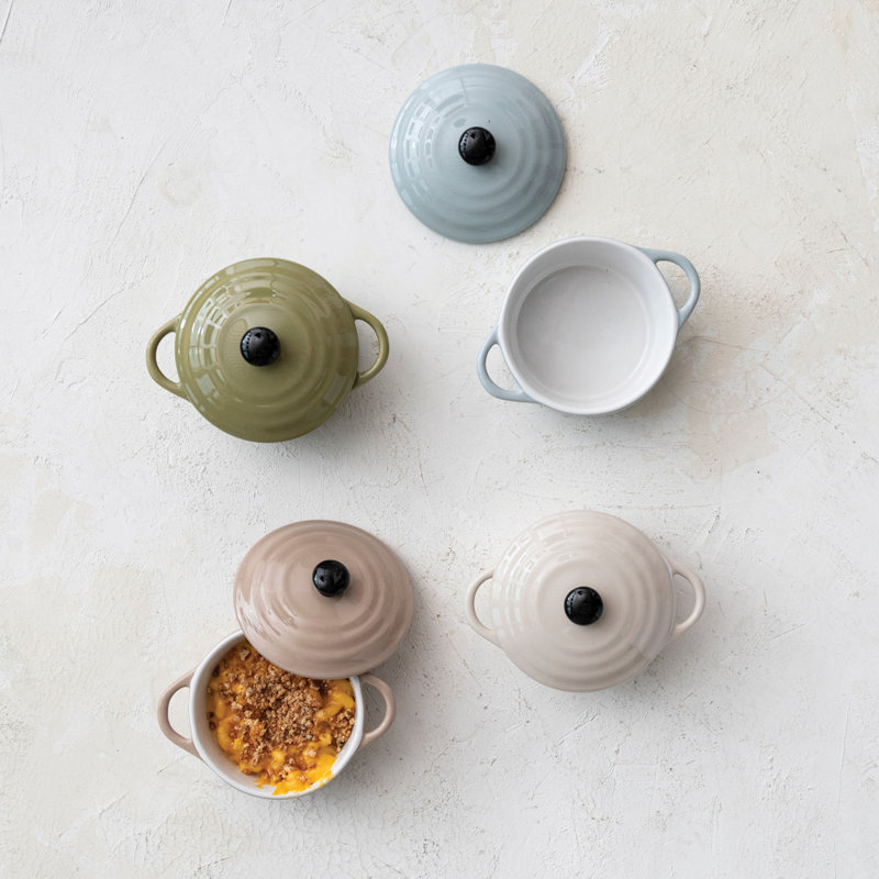 Creative Co-Op 4 Piece Stoneware Bakeware Set