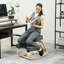 Fauteuil ergonomique à genoux, tabouret à genoux en bois, gris foncé-1520273697
