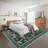 Floral Machine Washable Rug with Non-Slip Backing, Soft Thin Low Pile Non Shedding Floor Carpet, Indoor Foldable Printed Accent Mat for Living Room/Nursery/Bedroom-403651629