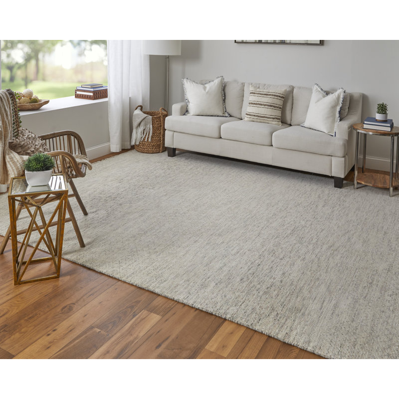 Branson Wool Area Rug in Beige, Rectangle 7'9" x 9'9"