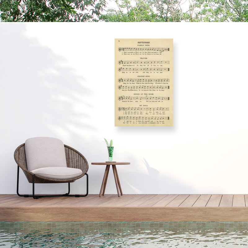 Marcus Jules, notes de musique sur toile, H 12 po x l 19 po